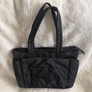BagSmart Black Puffer Tote Bag